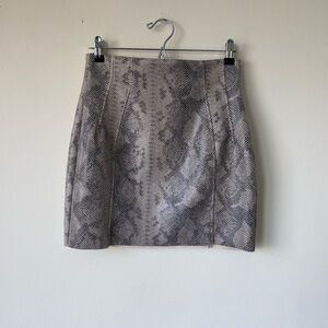 Elegant Snake Print Skirt